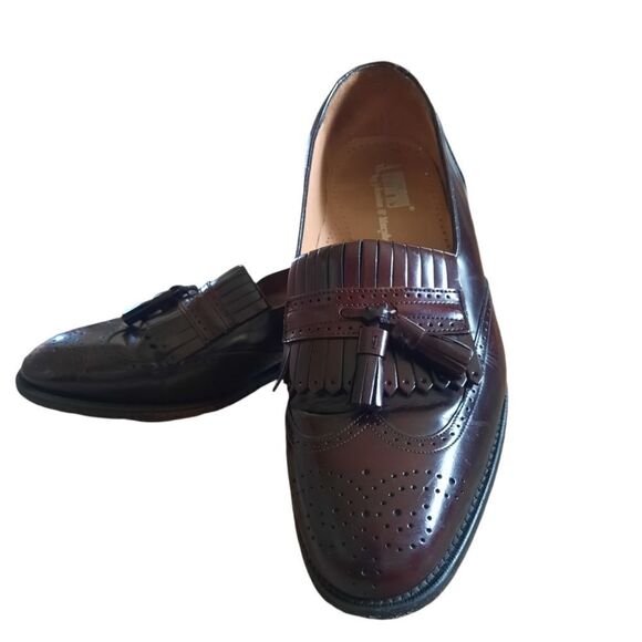 JOHNSTON MURPHY KILTIE TASSEL LEATHER LOAFER WINGTIP DRESS SHOES - Picture 1 of 5